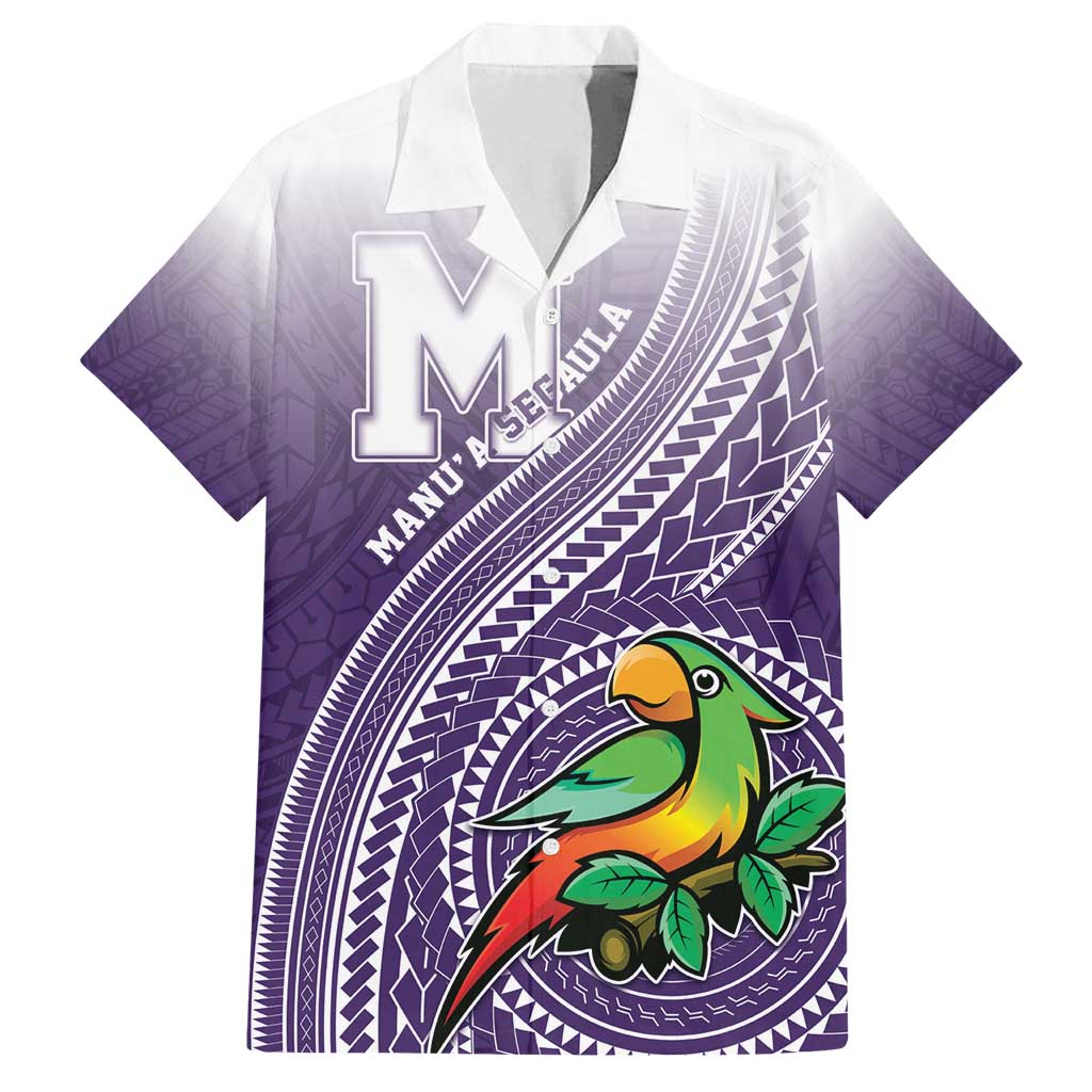 Personalized Manua High School Family Matching Tank Maxi Dress and Hawaiian Shirt Polynesian Tribal Pattern