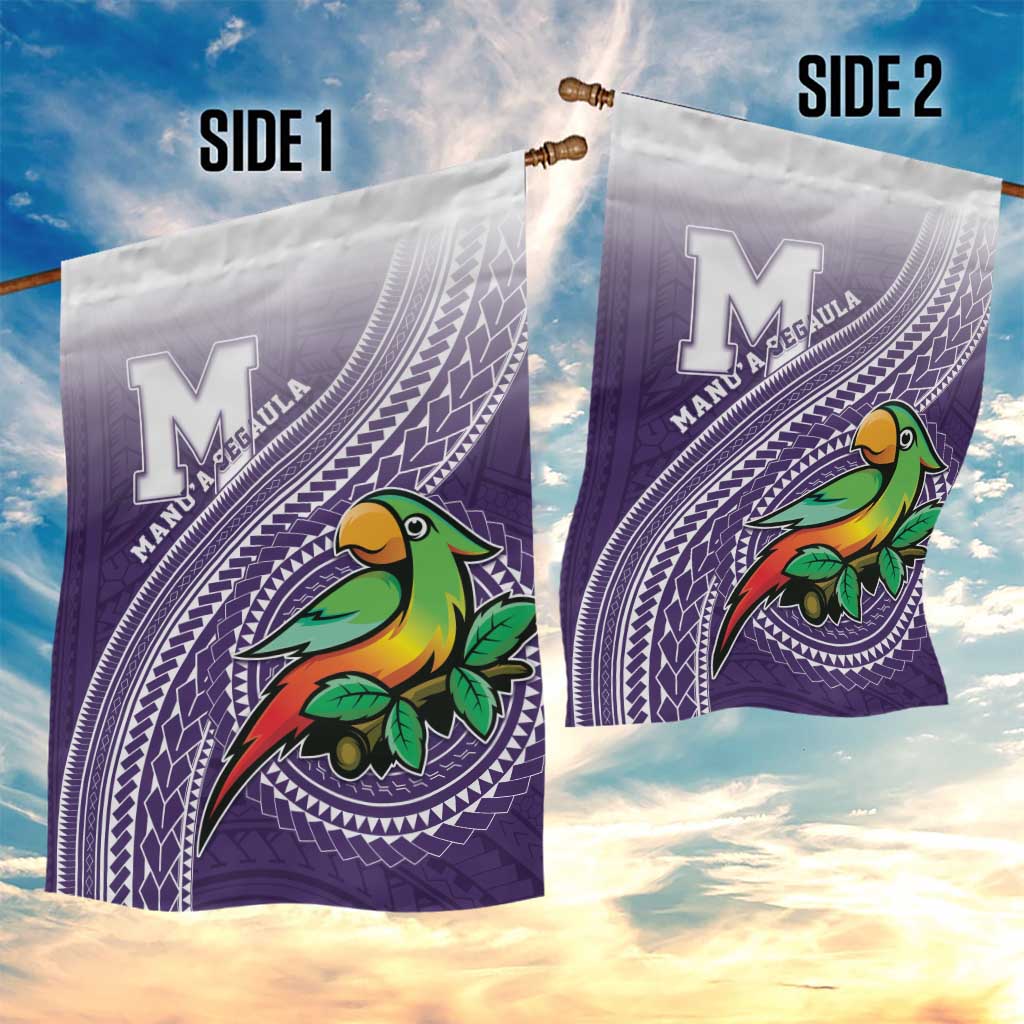 Manua High School Garden Flag Polynesian Tribal Pattern