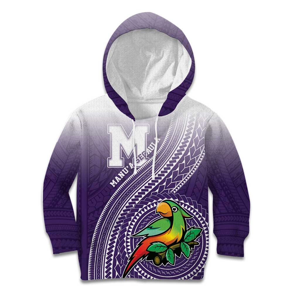 Personalized Manua High School Kid Hoodie Polynesian Tribal Pattern