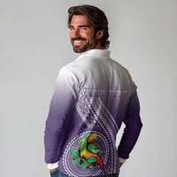 Personalized Manua High School Long Sleeve Polo Shirt Polynesian Tribal Pattern LT05 - Polynesian Pride