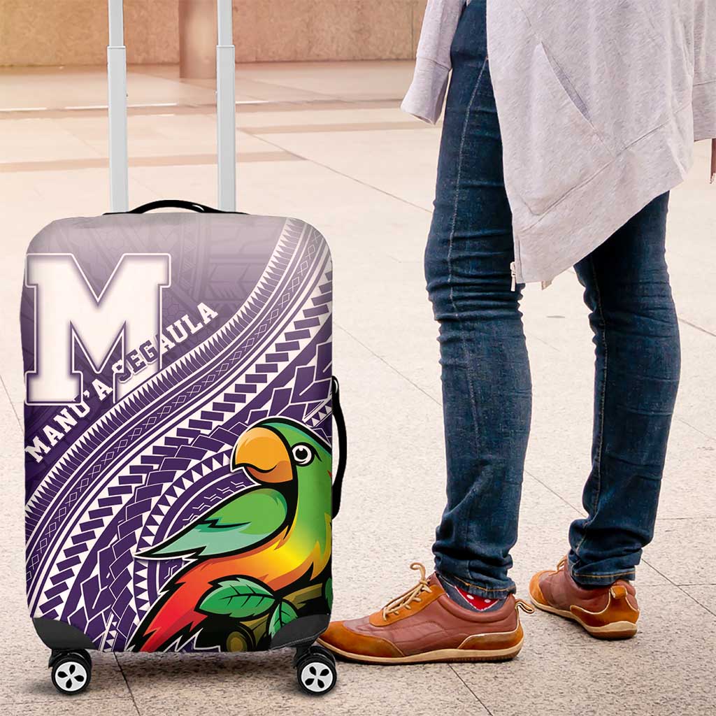 Manua High School Luggage Cover Polynesian Tribal Pattern LT05 Purple - Polynesian Pride