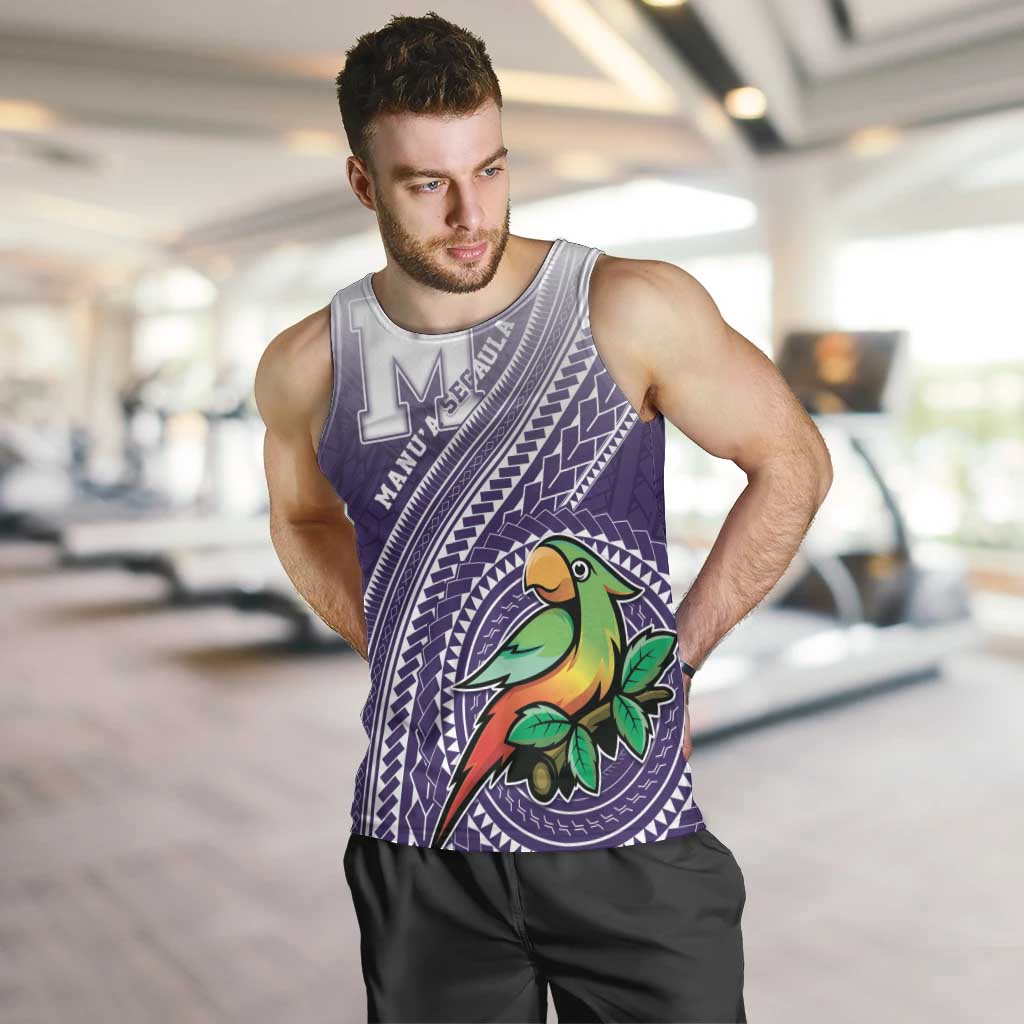 Personalized Manua High School Men Tank Top Polynesian Tribal Pattern