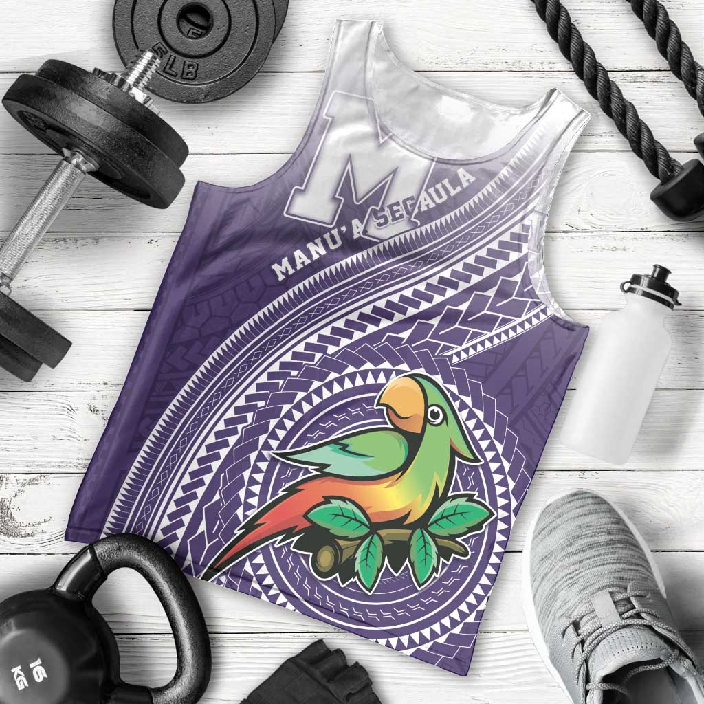 Personalized Manua High School Men Tank Top Polynesian Tribal Pattern