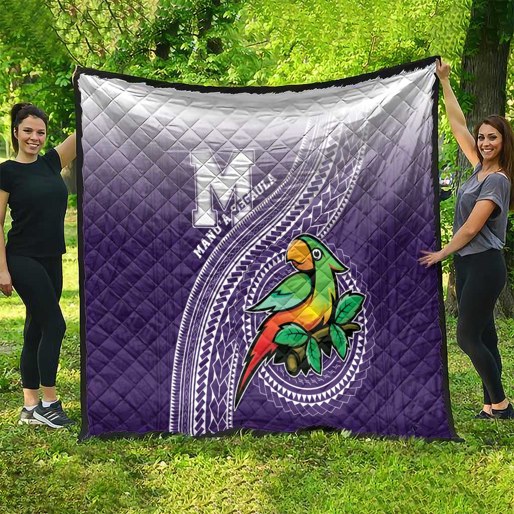 Manua High School Quilt Polynesian Tribal Pattern