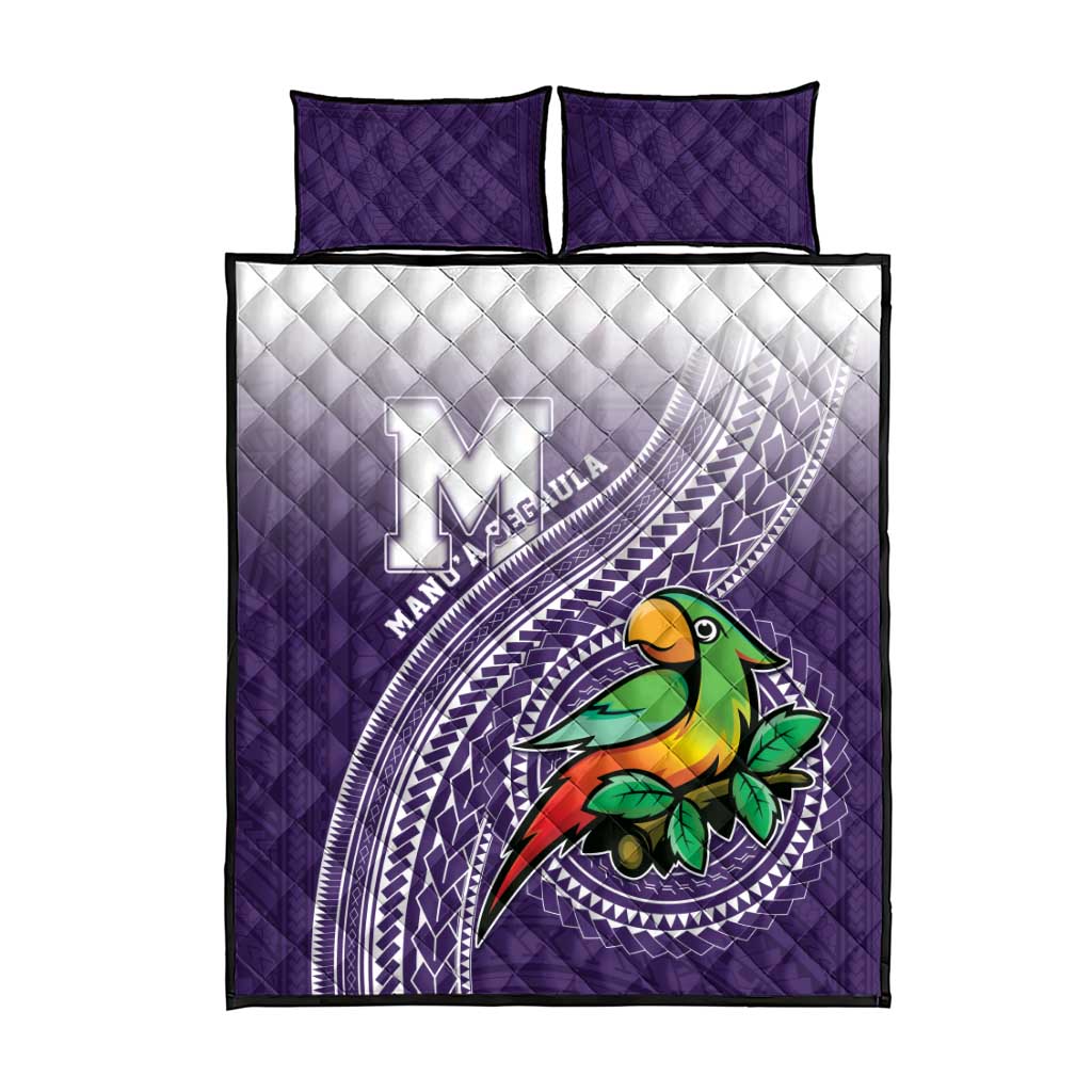 Manua High School Quilt Bed Set Polynesian Tribal Pattern