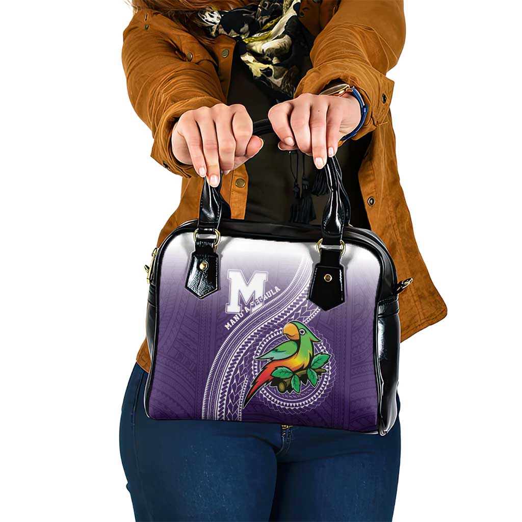 Manua High School Shoulder Handbag Polynesian Tribal Pattern LT05 One Size Purple - Polynesian Pride