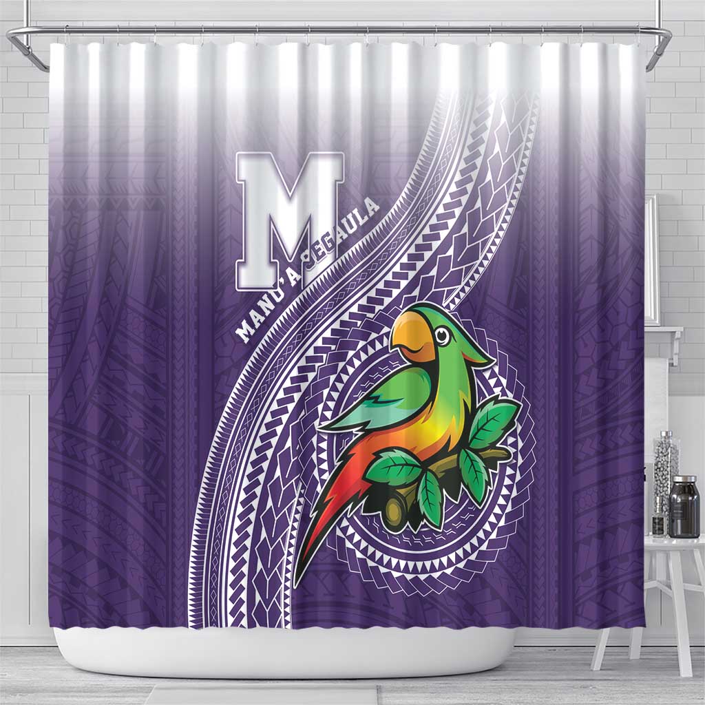 Manua High School Shower Curtain Polynesian Tribal Pattern