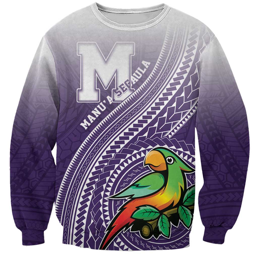 Personalized Manua High School Sweatshirt Polynesian Tribal Pattern