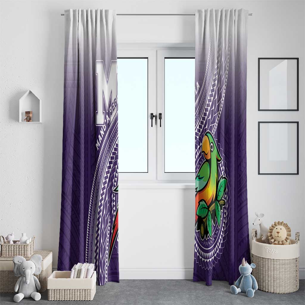 Manua High School Window Curtain Polynesian Tribal Pattern