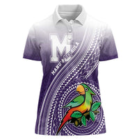 Personalized Manua High School Women Polo Shirt Polynesian Tribal Pattern