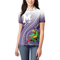Personalized Manua High School Women Polo Shirt Polynesian Tribal Pattern