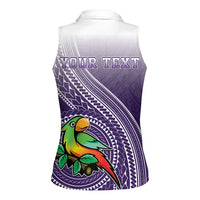 Personalized Manua High School Women Sleeveless Polo Shirt Polynesian Tribal Pattern LT05 - Polynesian Pride