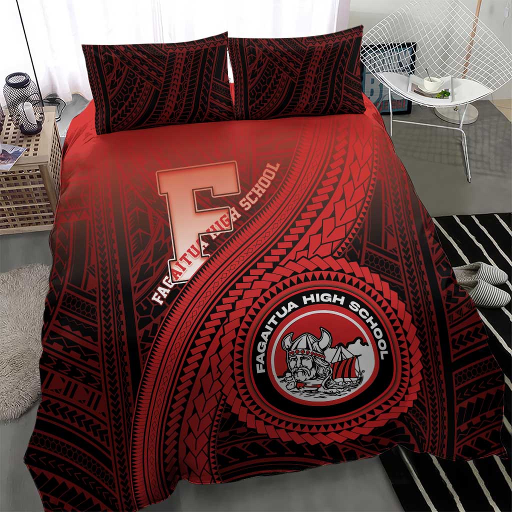 Fagaitua High School Bedding Set Polynesian Tribal Pattern