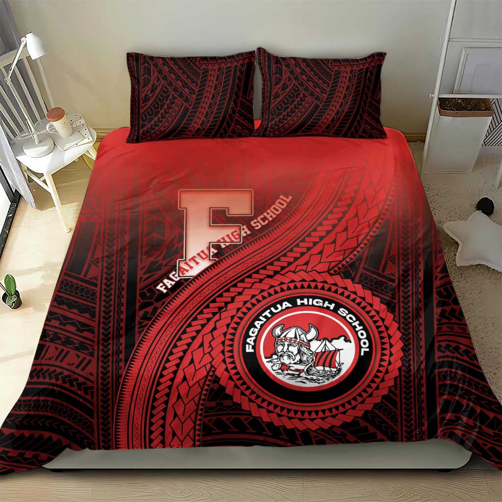 Fagaitua High School Bedding Set Polynesian Tribal Pattern
