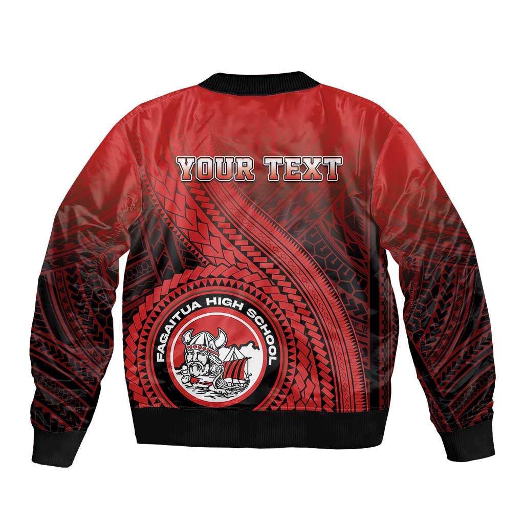 Personalized Fagaitua High School Bomber Jacket Polynesian Tribal Pattern LT05 - Polynesian Pride