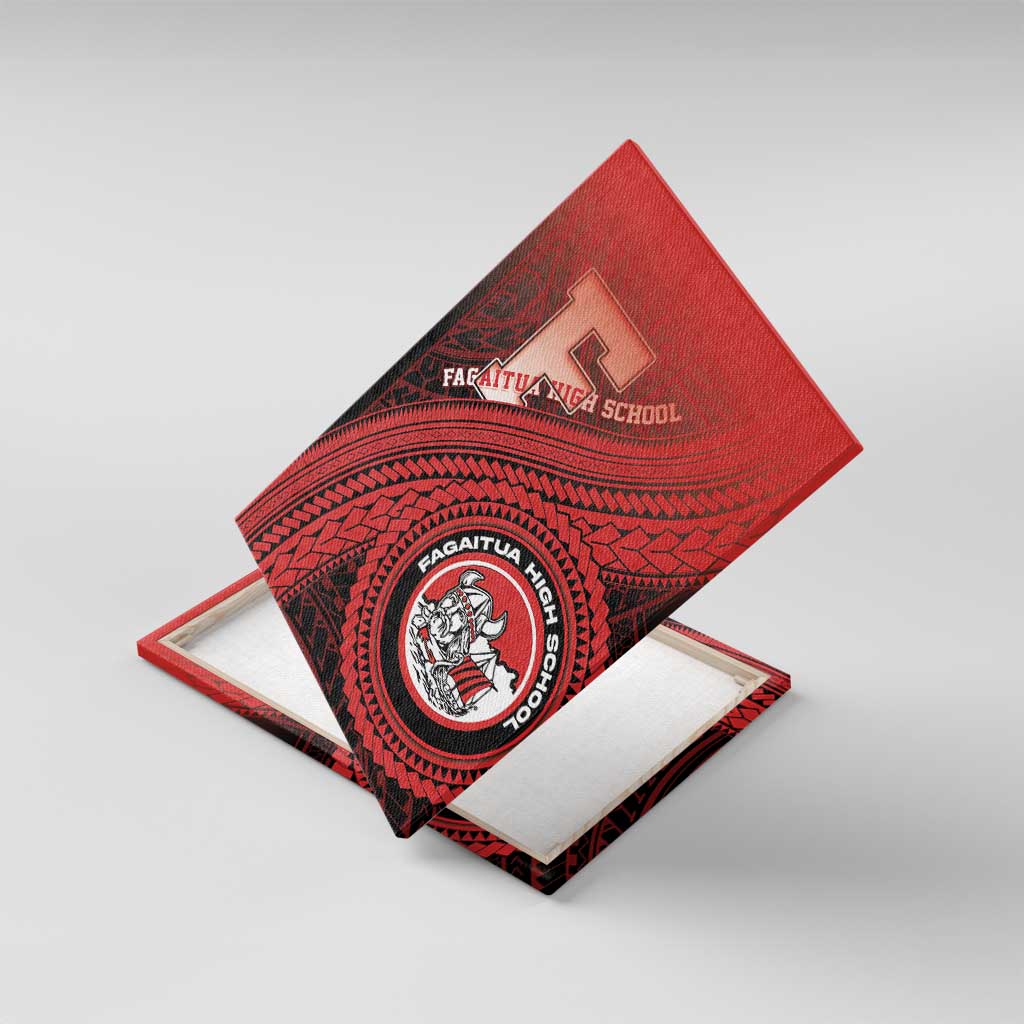 Fagaitua High School Canvas Wall Art Polynesian Tribal Pattern