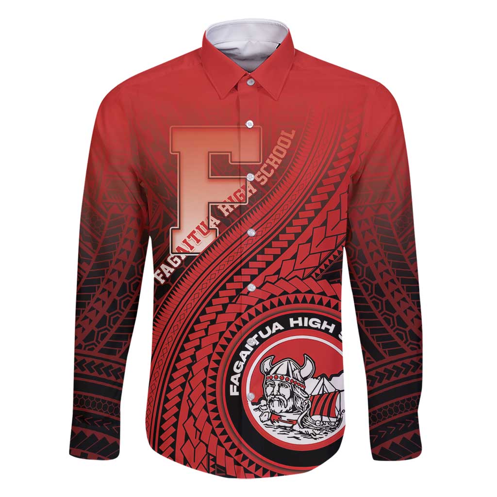 Personalized Fagaitua High School Family Matching Mermaid Dress and Hawaiian Shirt Polynesian Tribal Pattern