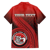 Personalized Fagaitua High School Family Matching Summer Maxi Dress and Hawaiian Shirt Polynesian Tribal Pattern