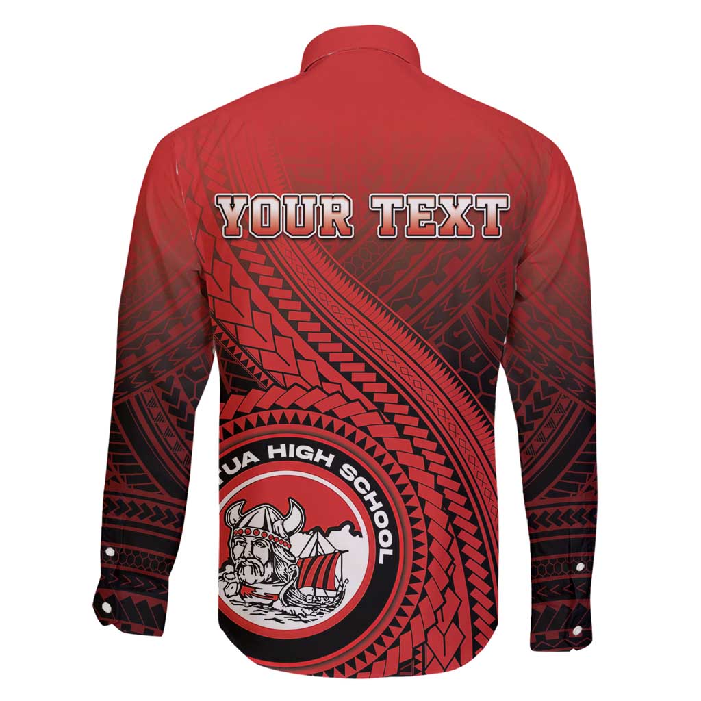 Personalized Fagaitua High School Family Matching Tank Maxi Dress and Hawaiian Shirt Polynesian Tribal Pattern