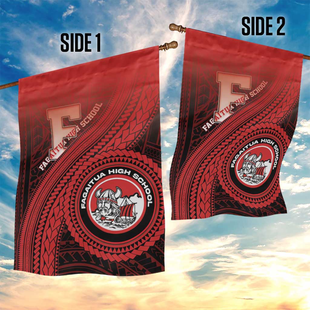 Fagaitua High School Garden Flag Polynesian Tribal Pattern