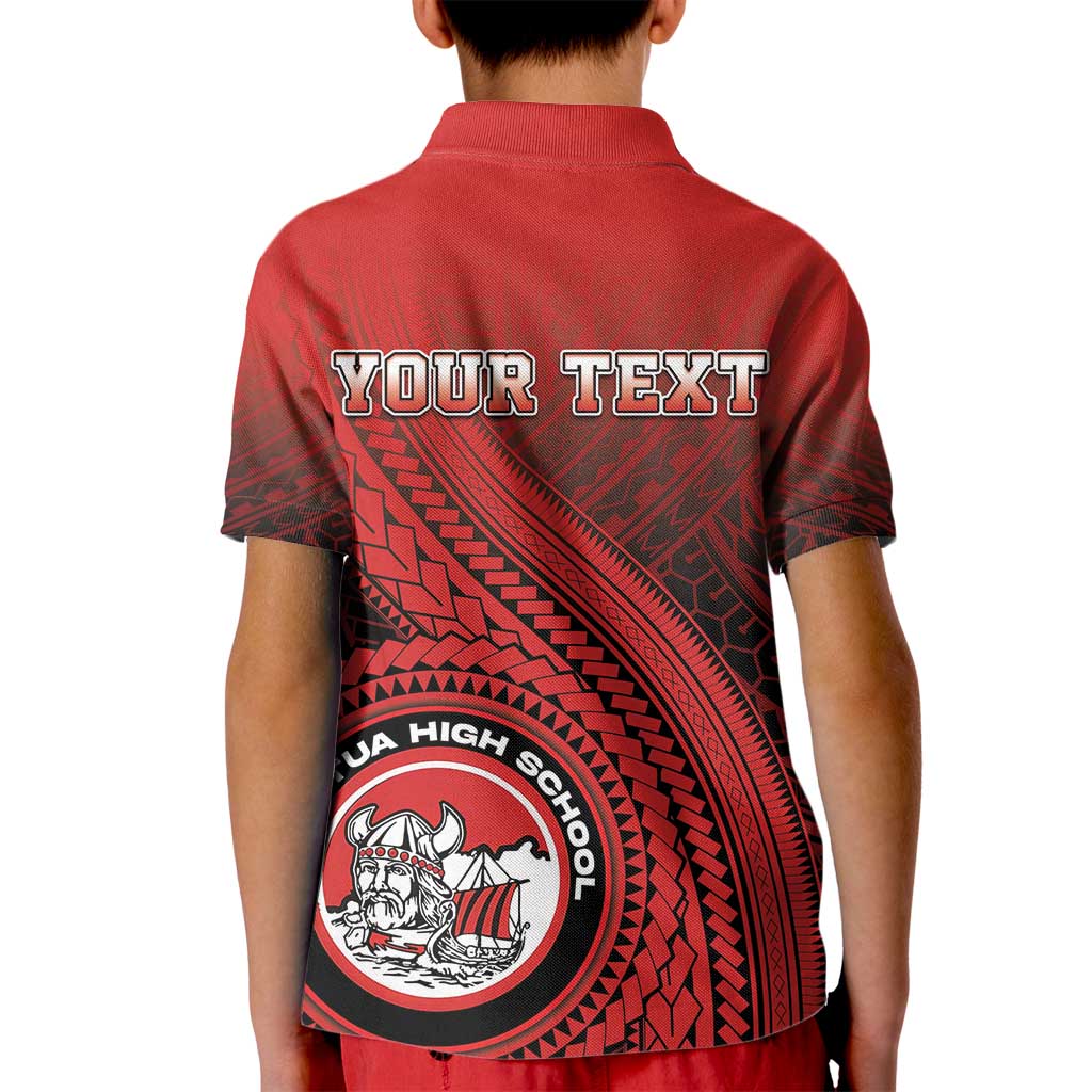 Personalized Fagaitua High School Kid Polo Shirt Polynesian Tribal Pattern