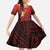 Personalized Fagaitua High School Kid Short Sleeve Dress Polynesian Tribal Pattern
