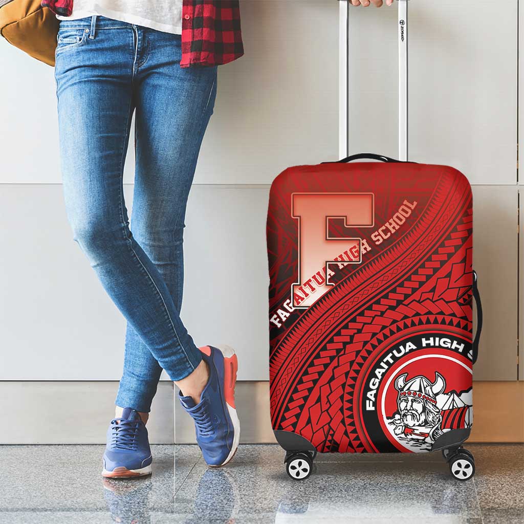 Fagaitua High School Luggage Cover Polynesian Tribal Pattern