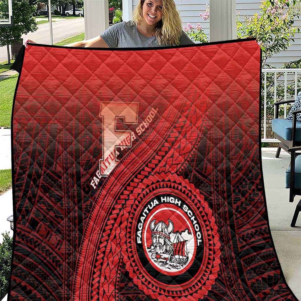 Fagaitua High School Quilt Polynesian Tribal Pattern LT05 Red - Polynesian Pride