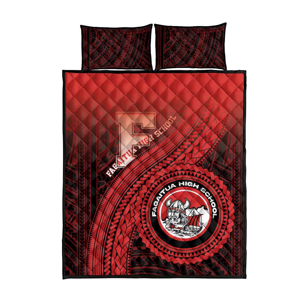 Fagaitua High School Quilt Bed Set Polynesian Tribal Pattern