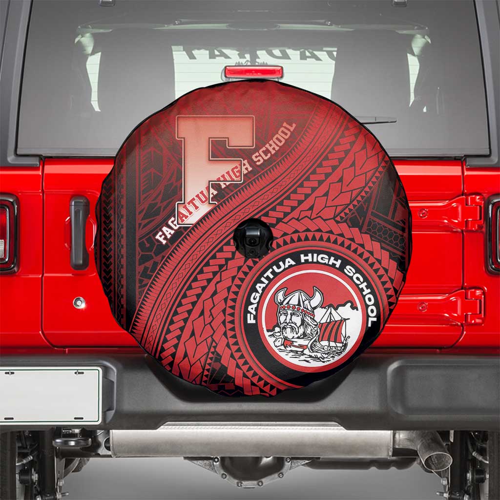 Fagaitua High School Spare Tire Cover Polynesian Tribal Pattern