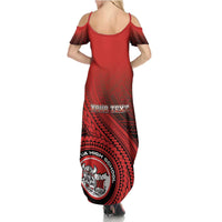 Personalized Fagaitua High School Summer Maxi Dress Polynesian Tribal Pattern