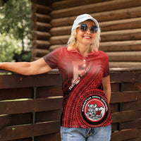 Personalized Fagaitua High School Women Polo Shirt Polynesian Tribal Pattern