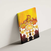 Tahiti Heiva Festival Canvas Wall Art Tahitian Vahine Plumeria Flowers