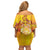 Tahiti Heiva Festival Family Matching Off Shoulder Short Dress and Hawaiian Shirt Tahitian Vahine Plumeria Flowers