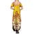 Tahiti Heiva Festival Family Matching Summer Maxi Dress and Hawaiian Shirt Tahitian Vahine Plumeria Flowers
