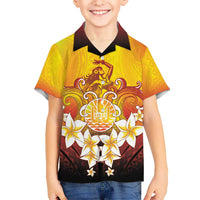 Tahiti Heiva Festival Hawaiian Shirt Tahitian Vahine Plumeria Flowers