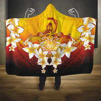 Tahiti Heiva Festival Hooded Blanket Tahitian Vahine Plumeria Flowers