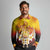 Tahiti Heiva Festival Long Sleeve Polo Shirt Tahitian Vahine Plumeria Flowers