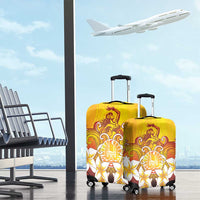 Tahiti Heiva Festival Luggage Cover Tahitian Vahine Plumeria Flowers