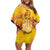 Tahiti Heiva Festival Off Shoulder Short Dress Tahitian Vahine Plumeria Flowers