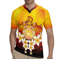 Tahiti Heiva Festival Rugby Jersey Tahitian Vahine Plumeria Flowers