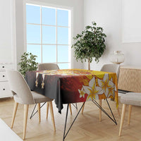 Tahiti Heiva Festival Tablecloth Tahitian Vahine Plumeria Flowers