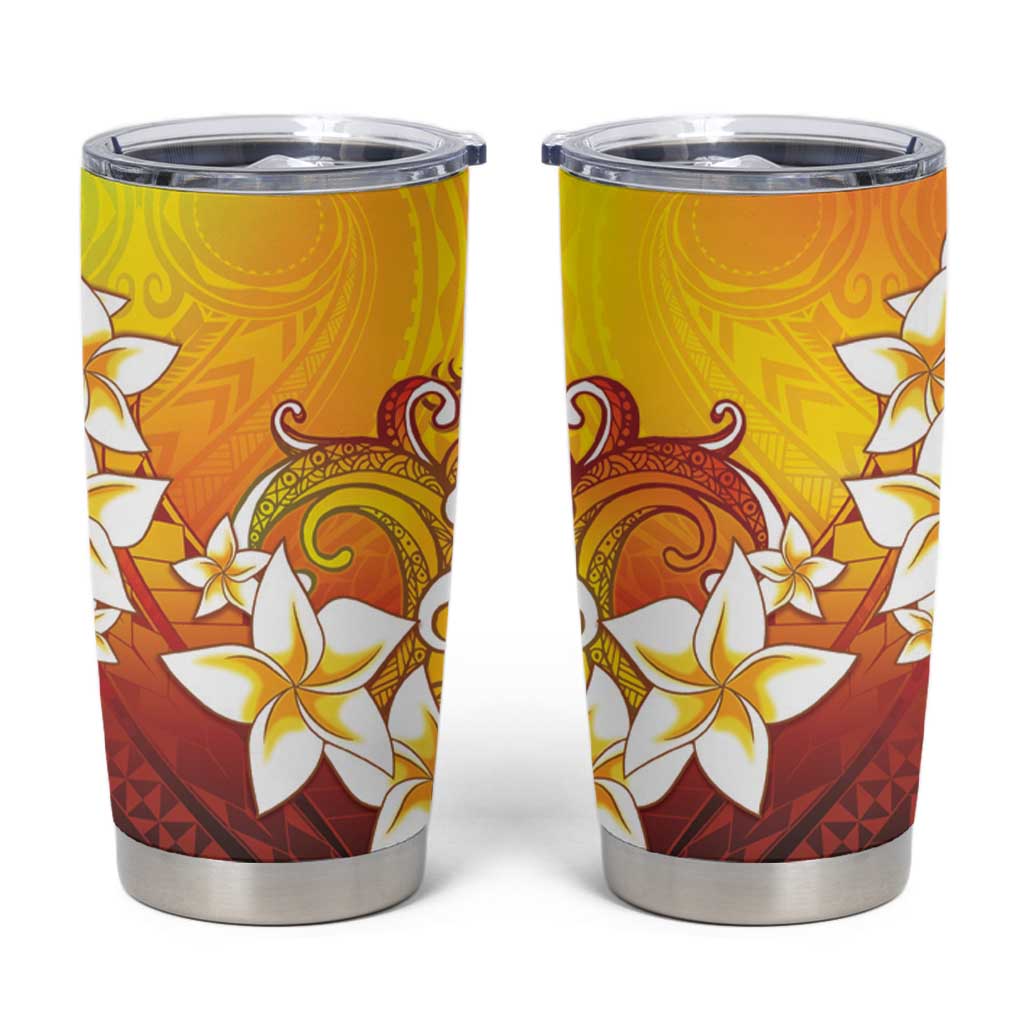 Tahiti Heiva Festival Tumbler Cup Tahitian Vahine Plumeria Flowers