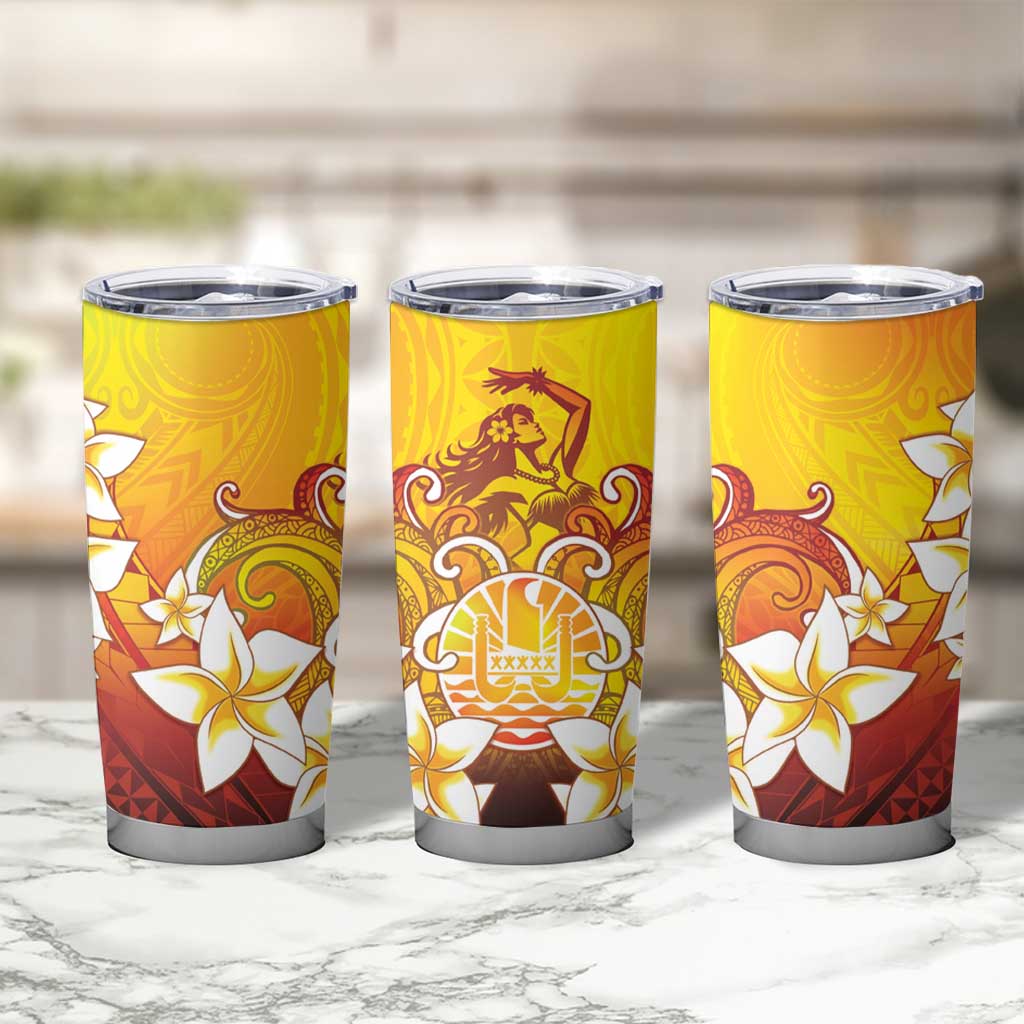 Tahiti Heiva Festival Tumbler Cup Tahitian Vahine Plumeria Flowers