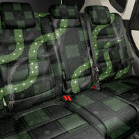 Hawaiian Quilt Back Car Seat Cover Pele Hair Hinahina Lei Black Version