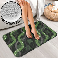 Hawaiian Quilt Bathroom Set Pele Hair Hinahina Lei Black Version