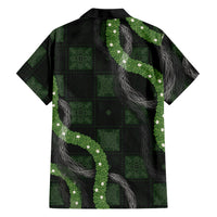 Hawaiian Quilt Hawaiian Shirt Pele Hair Hinahina Lei Black Version