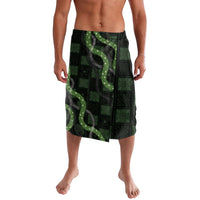 Hawaiian Quilt Lavalava Pele Hair Hinahina Lei Black Version