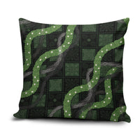Hawaiian Quilt Pillow Cover Pele Hair Hinahina Lei Black Version