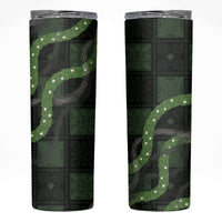 Hawaiian Quilt Skinny Tumbler Pele Hair Hinahina Lei Black Version